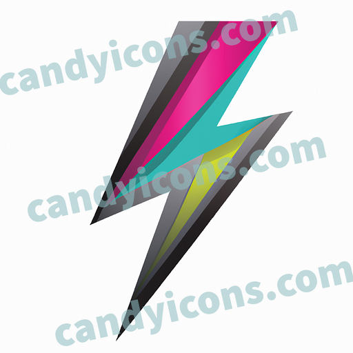 A stylized lightning bolt with abstract lines  app icon - ai app icon generator - phone app icon - app icon aesthetic