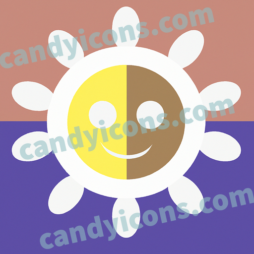 A stylized sun  app icon - ai app icon generator - phone app icon - app icon aesthetic