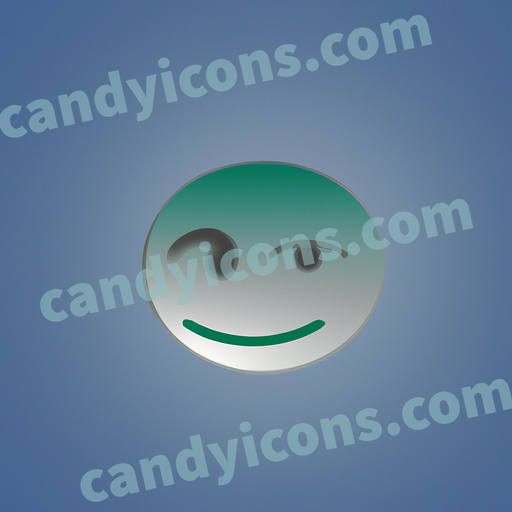 A sly or mischievous smiley face  app icon - ai app icon generator - phone app icon - app icon aesthetic