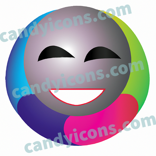 An insouciant, snickering smiley face  app icon - ai app icon generator - phone app icon - app icon aesthetic