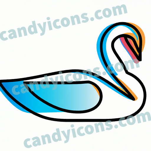 A serene and majestic swan  app icon - ai app icon generator - phone app icon - app icon aesthetic