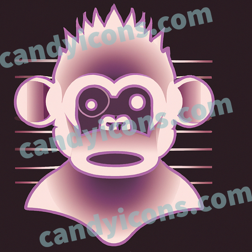 A curious monkey  app icon - ai app icon generator - phone app icon - app icon aesthetic