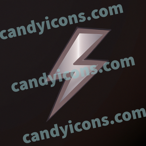 A stylized lightning bolt with an electric spark  app icon - ai app icon generator - phone app icon - app icon aesthetic