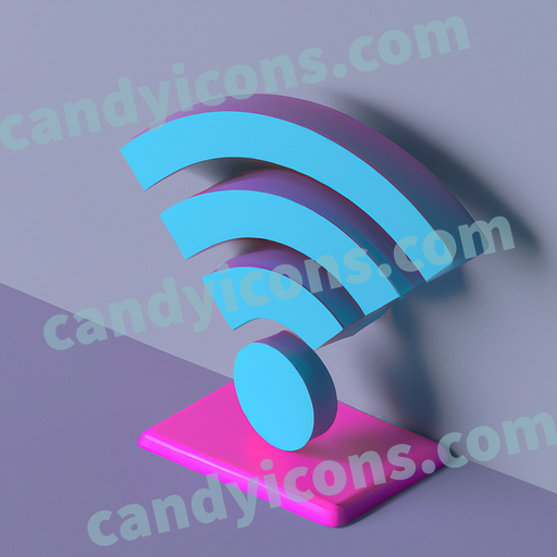 A stylized wifi symbol  app icon - ai app icon generator - phone app icon - app icon aesthetic