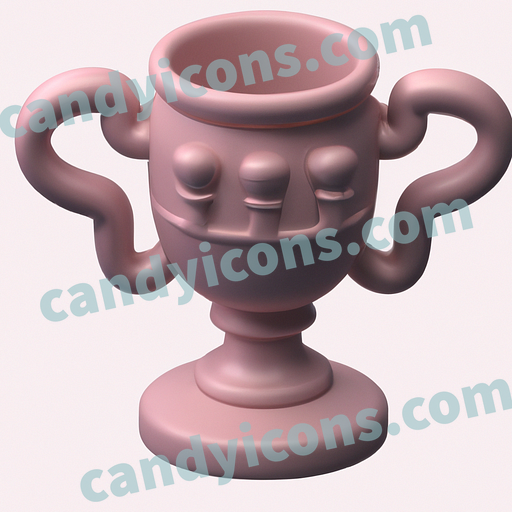 A stylized trophy cup with handles  app icon - ai app icon generator - phone app icon - app icon aesthetic