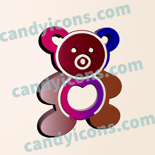 A cute, cuddly teddy bear  app icon - ai app icon generator - phone app icon - app icon aesthetic