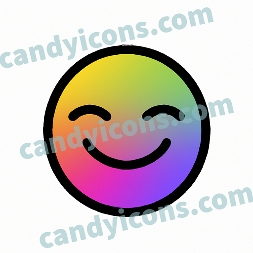 A smug, self-satisfied smiley face  app icon - ai app icon generator - phone app icon - app icon aesthetic