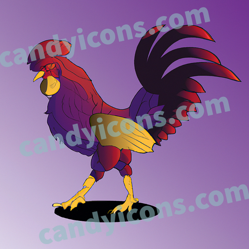 A proud, strutting rooster  app icon - ai app icon generator - phone app icon - app icon aesthetic
