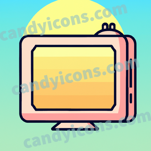 An app icon of Monitor in yellow orange , light yellow , sea green , light salmon color scheme