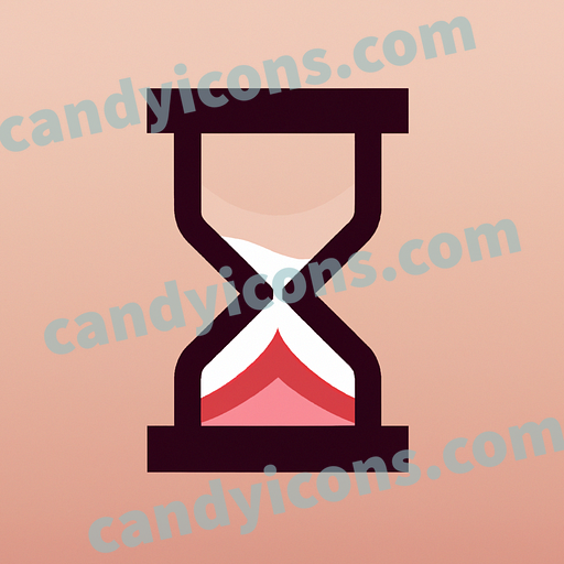 A stylized hourglass  app icon - ai app icon generator - phone app icon - app icon aesthetic