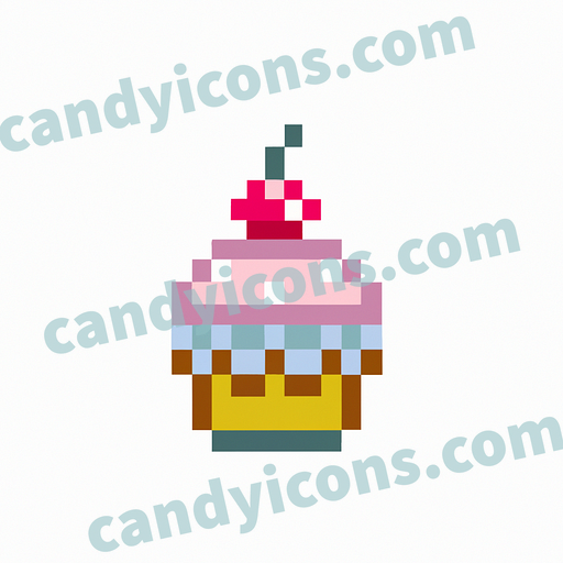 a delicious cake with cherry on top app icon - ai app icon generator - phone app icon - app icon aesthetic