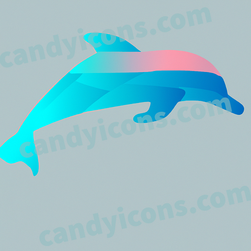 A majestic, leaping dolphin  app icon - ai app icon generator - phone app icon - app icon aesthetic