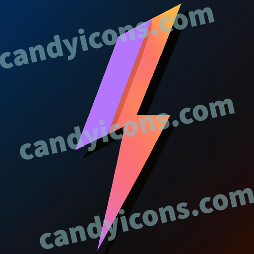 A stylized lightning bolt with jagged edges  app icon - ai app icon generator - phone app icon - app icon aesthetic