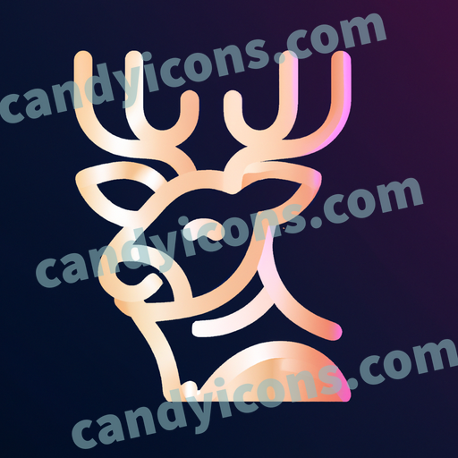 a Reindeer app icon - ai app icon generator - phone app icon - app icon aesthetic