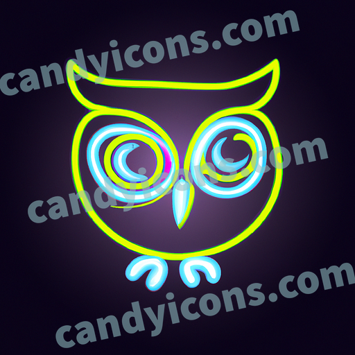 A curious, wide-eyed owl  app icon - ai app icon generator - phone app icon - app icon aesthetic