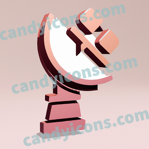 A stylized satellite dish  app icon - ai app icon generator - phone app icon - app icon aesthetic