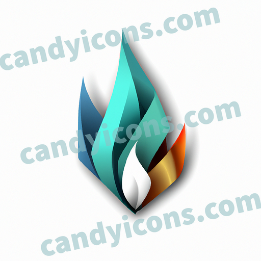 A stylized flame or fire icon  app icon - ai app icon generator - phone app icon - app icon aesthetic