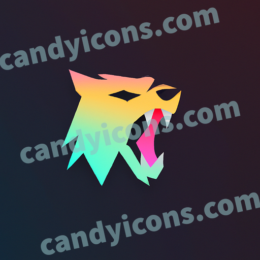 A fierce, snarling wolf  app icon - ai app icon generator - phone app icon - app icon aesthetic