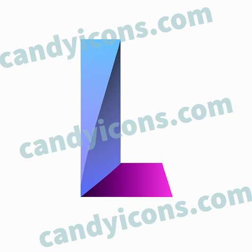 A simple pastel letter L  app icon - ai app icon generator - phone app icon - app icon aesthetic