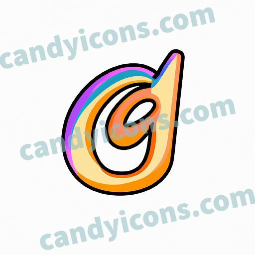 A curvy, cursive letter G  app icon - ai app icon generator - phone app icon - app icon aesthetic