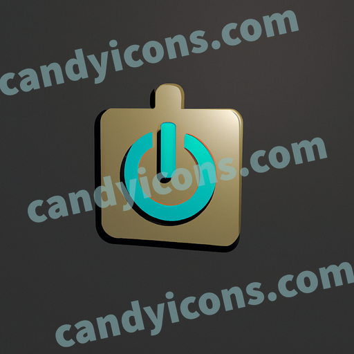 A stylized power button  app icon - ai app icon generator - phone app icon - app icon aesthetic