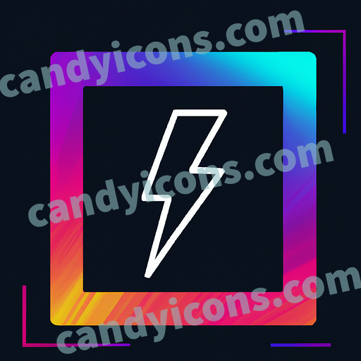 An energetic lightning bolt app icon - ai app icon generator - phone app icon - app icon aesthetic