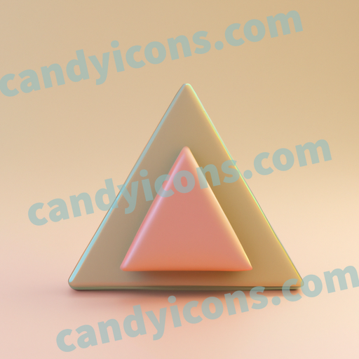 a triangular pyramid shape app icon - ai app icon generator - phone app icon - app icon aesthetic
