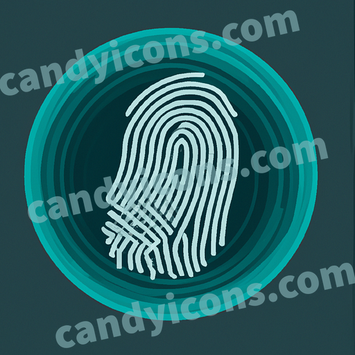 A stylized fingerprint icon  app icon - ai app icon generator - phone app icon - app icon aesthetic