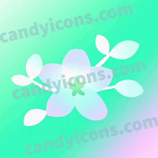 A delicate, pastel-colored cherry blossom  app icon - ai app icon generator - phone app icon - app icon aesthetic