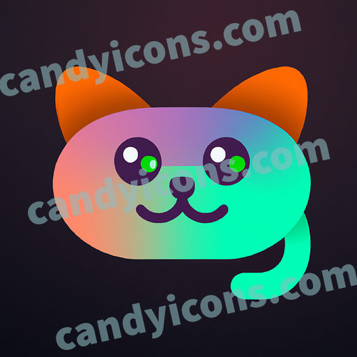 A playful, cartoon-style cat  app icon - ai app icon generator - phone app icon - app icon aesthetic