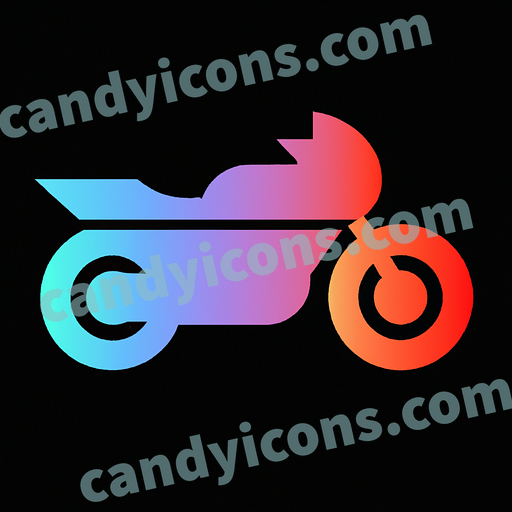 A smooth and fast motorcycle  app icon - ai app icon generator - phone app icon - app icon aesthetic