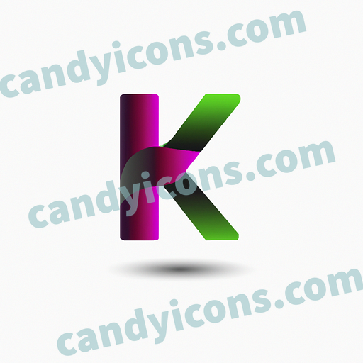 A futuristic letter K with a neon design  app icon - ai app icon generator - phone app icon - app icon aesthetic
