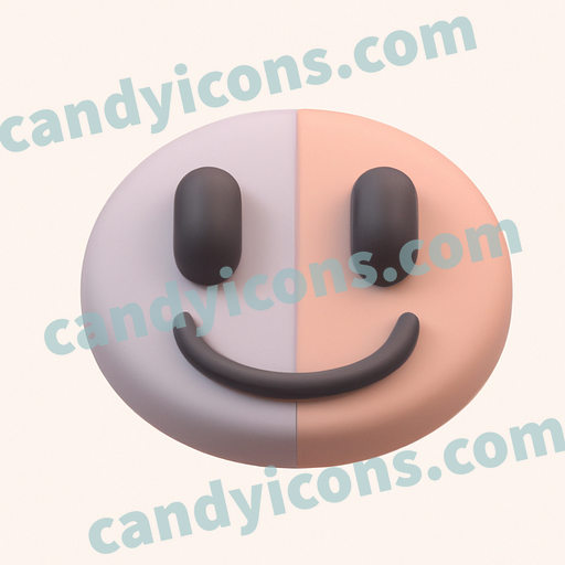 A mischievous, winking smiley face  app icon - ai app icon generator - phone app icon - app icon aesthetic