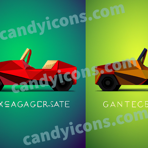 A vintage red convertible car  app icon - ai app icon generator - phone app icon - app icon aesthetic