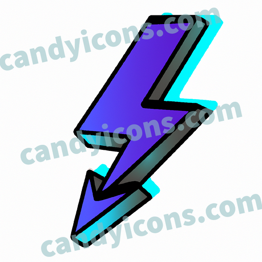 A stylized lightning bolt with jagged edges  app icon - ai app icon generator - phone app icon - app icon aesthetic