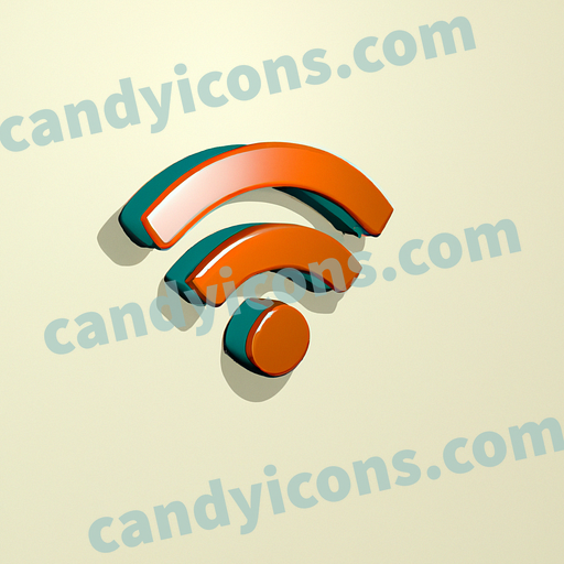 A stylized WiFi symbol with signal strength bars  app icon - ai app icon generator - phone app icon - app icon aesthetic