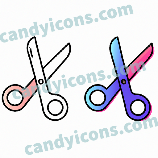 A minimalist pair of scissors  app icon - ai app icon generator - phone app icon - app icon aesthetic