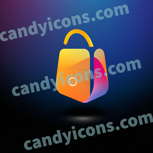 A stylized shopping bag  app icon - ai app icon generator - phone app icon - app icon aesthetic