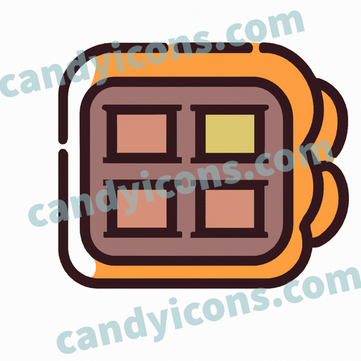 One Piece Waffle filled with cream app icon - ai app icon generator - phone app icon - app icon aesthetic
