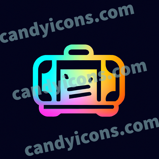 a suitcase app icon - ai app icon generator - phone app icon - app icon aesthetic