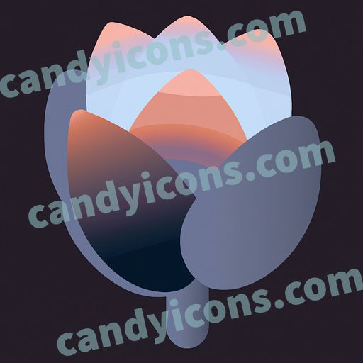 A stylized magnolia blossom  app icon - ai app icon generator - phone app icon - app icon aesthetic