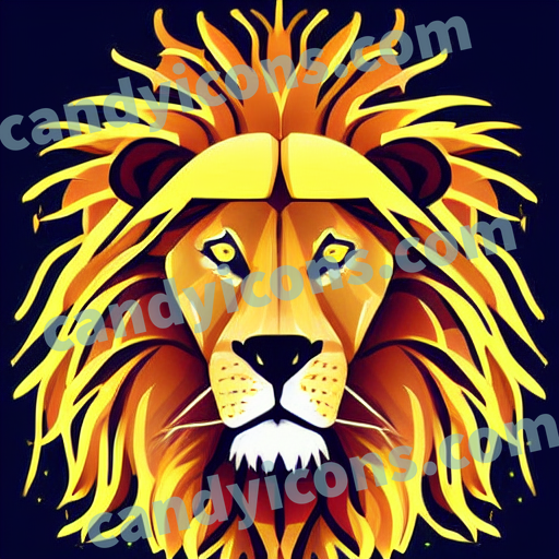 a lion app icon - ai app icon generator - phone app icon - app icon aesthetic