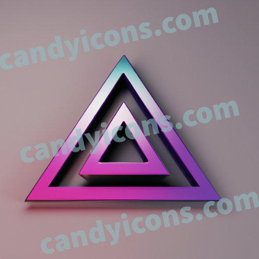a hexagonal pyramid shape app icon - ai app icon generator - phone app icon - app icon aesthetic