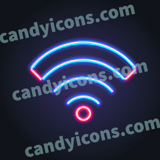 A stylized wifi signal bars  app icon - ai app icon generator - phone app icon - app icon aesthetic