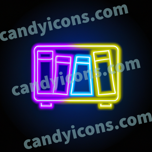 A stylized bookshelf app icon - ai app icon generator - phone app icon - app icon aesthetic