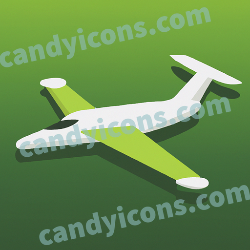 A sleek, streamlined airplane  app icon - ai app icon generator - phone app icon - app icon aesthetic
