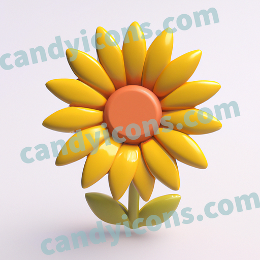 A brilliant and buttery yellow sunflower  app icon - ai app icon generator - phone app icon - app icon aesthetic
