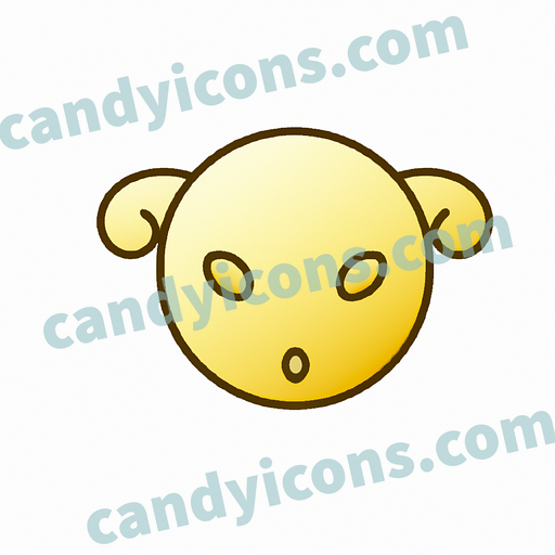 A cute, cartoon-style sheep  app icon - ai app icon generator - phone app icon - app icon aesthetic