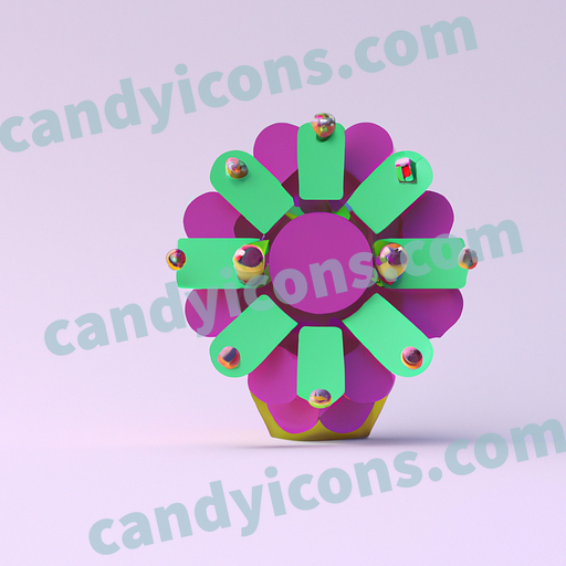 A colorful bouquet of daisies and carnations  app icon - ai app icon generator - phone app icon - app icon aesthetic