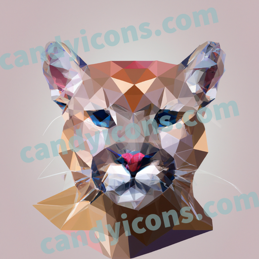 Cougar app icon - ai app icon generator - phone app icon - app icon aesthetic
